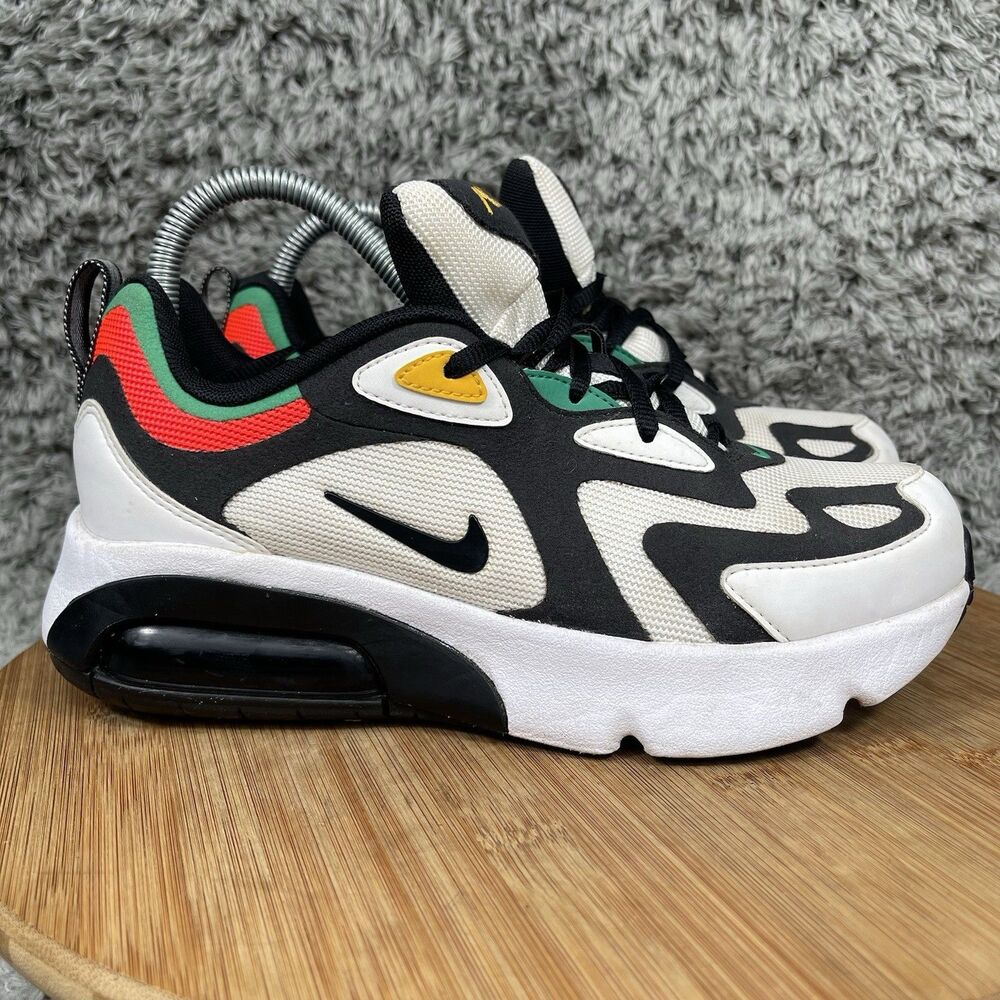 Nike Air Max 200 Rasta GS Low Sneakers Shoes Size 5 Y AT5627-100